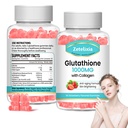 2 Pack Glutathione Kollagengummis, Kollagengummis mit Vitamin C, Glutathion Ergänzung für Frauen, Haarhautnägel Muskel & Gelenk, Anti-Aging, Vegan, Zuckerfrei, Erdbeeren Geschmack, 120 Zähler