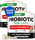 StrellaLab Cat Probiotic Powder - Probiotika für Katzen mit Durchfall - einfach zu mischen Pulver - Cat Probiotics für Indoor Cats, Health Supplies Nahrungsergänzung, Verdauungsunterstützung (8 oz/Pack von 2)