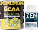 Nutrologia Zen Natural Magnesium Supplemento (30 Serve) & Nutrologia BCAA Naturale, Polvere a base di piante BCAA, Limonata Flavor (30 Serve)
