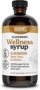 Norm's Farms Wellness Black Elderberry Syrup mit Honig, Cinnamon & Cloves - Made in USA, Natural Immununterstützung, No Alkohol oder Füllstoffe, Glutenfrei, Non-GMO, Vegan, Pure Elderberry Juice Syrup - 8 Oz