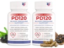 Natural Blood Pressure Support Supplement: 8-in-1 Formel mit schwarzem Odorless Knoblauch, High-Absorption CoQ10 (Pack von 2)