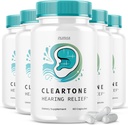 (5 Pack) Cleartone Pillen - Offizielle Formel - Clearton Tinnitus Hörgerät Pillen, klare Ton Pillen Hörgerät maximale Stärke Formel klare Tone Advanced Vitamin Supplement (300 Kapseln)