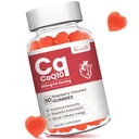 Hohe Absorption CoQ10 Gummie 250 mg, Plus Omega-3, Vitamin B3 für Zelluläre Energie, Gehirn & Antioxidans, 5X bessere Absorption Coenzym Q10 Ergänzung, Himbeer Flavored - 60 Cts