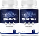 (2 Pack) Memoforce Brain Supplement - Offizielle Memoforce Premium Formel Pillen, Advanced Support Memo Force Brain Supplement für Wellness & Gesamtgesundheit, Memoforce Bewertungen, 120 Kapseln für 2 Monate