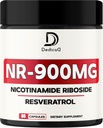 NAD Nicotinamid Riboside Resveratrol 900mg Plus Resveratrol 100MG - Cellular Production & Restoration, Aging Well, Overall Vitality - 80 Kapseln