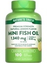 Nature's Truth Mini Fischöl Omega 3 | 1340 mg | 100 Softgels | Burpless Lemon Flavor | Non-GMO & Gluten Free Supplement