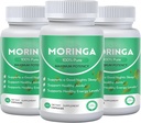 Pure Moringa Pulver Kapseln, 800mg Moringa Kapseln - Enthält essentielle Vitamine und Aminosäuren, Nahrungsergänzungsmittel, stärkt das Immunsystem (3Pcs)