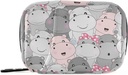 Pille Box Hippo Cartoon 7 Tage Pille Fall Reisen Pille Organizer Tasche mit Reißverschluss Tragbare Wöchentliche Vitamin Medizin Ergänzung Halter Tasche