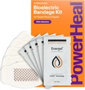 PowerHeal Bioelectric Bandage Kit für Wound Care & Fast Healing – 3-Layers w/Bioelectric Pad, Absorbent Pad, Adhesive + Wound Hydrogel – für Schnitte, Abrasionen, Blister, Burns – 5-Pack, 2.3" x 3.5"