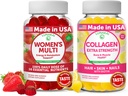 Lunakai Womens Multi and Collagen Gummies Combo - All-Natural Supplements, Gluten-Free, No Corn Syrup 60 ct Collagen und 60 ct Women's Multivitamin - 30-Day Supply