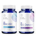 Biocidin Kapseln und GI Detox+ Binder Bundle - unterstützt die Demontage von Biofilmen, Gesunde Entgiftung und Vollblutreinigung mit Botanik, Zeolit und Aktivkohle