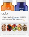Gulp Ultimate Multivitamin für Frauen - AM PM Ergänzungen für natürliche Energie, Immunität, Gut Health & Sleep | Probiotics, Vitamin D, Biotin, B12, Pilze, Omega 3 & Mehr | 30 Servietten
