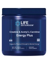 Life Extension Creatine Acetyl-L-Carnitine Energy Plus, Energy Support Supplement, Creatin Monohydrat, Acetyl-L-Carnitin, Glutenfrei, Non-GMO, Vegetarisch, 30 Servierungen