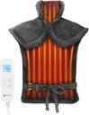 CooCoCo Heizkissen für Rückenschmerzen Relief, Geburtstagsgeschenke für Dad Mom Frauen Männer, FSA Eligible Items, Elektrische Wärmekissen für Hals Schultern, Auto Off, Feuchtigkeitsheizung, 24"x33", 10ft Cord, Grau