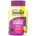 Senokot Nahrungsergänzungsmittel Laxative Gummis, Natürliche Senna-Extrakt, Sanft, Übernacht-Relief aus okzialen Verstopfung, Mischbeeren-Flamvor, 90 Count