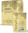 Truvani Vegan Pea Protein Pulver | Banana Cinnamon | 20g Bio Pflanzen basiertes Protein | Single Servieren Reisepakete | 10 Servierungen | Keto | Gluten & Dairy Free | Low Carb | Kein hinzugefügt Zucker