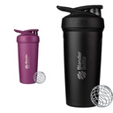 BlenderBottle 24-Ounce Edelstahl Shaker Cups mit Draht Whisk, Plum und Schwarz