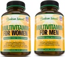 Frauen Multivitamin Supplement + Männer Multivitamin Supplement. Vitamine A C D E & Vitamin B Complex. Immun- und Frauenunterstützung. Verbessert die Herz-Kreislauf- und Prostatagesundheit. Antioxidans und natürliche Energizer
