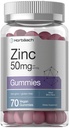 Horbäach Zinc 50mg | 70 Gummie | Gemischte Berry Flavor | Vegan, Non-GMO und Gluten freie Formel | Zink Citrat Nahrungsergänzung