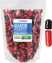 XPRS Nutra Größe 00 Leere Kapseln - 1000 Graf Leere Gelatine Kapseln - Pillen DIY Kapsel Füllung - Füllbare Pille Gel Kapseln für Do-It-Yourself Ergänzungen (schwarz/rot)
