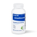MAJOR Simethicone Gas Relief 80 mg - Anti Flatulence, Bloating und Gas Druck Aid - 100 Kautabletten (1 Packung)