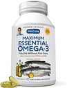 ANDREW LESSMAN Maximum Essential Omega-3 Orange - 360 Softgels - Ultra-Pure, High Potency Omega-3 Öle. Hohe DHA, keine Stomach Upset, keine Verunreinigungen, keine Merkur. Kleine leicht zu schlucken Softgels