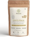 ROOTED Active's Lions Mane Mushroom Extract Powder USDA Organic, 38% Verified Beta Glucans| Cognition, Clarity, Focus & Mood, Brain Health Support (4.23 Unze)