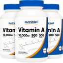 Nutricost Vitamin A 10.000 IU, 500 Softgels (3 Flaschen)