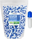 XPRS Nutra Größe 0 Leere Kapseln - 5000 Graf Leere Gelatine Kapseln - Pillen DIY Kapsel Füllung - Pure Bovine Pill Gel Kapseln für Do-It-Yourself Ergänzungen (blau/weiß)