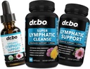 Lymphatic Drainage Supplements Pillen & Tropfen - Organische lymphatic Unterstützung Flüssigkeitstropfen reinigen Kapseln mit Echinacea, Ginger, Dandelion, Red Root Supplement Lymphe Node Detox Cleanse System Drainage
