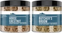 Earthborn Elements Horse Chestnut and Butcher's Broom Bundle, 200 Capsules Each, Pure & Undiluted, No Additives