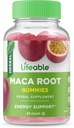 Lifeable Maca Root Gummies | 50mg Maca Root für Damen und Herren | Great Tasting Maca Supplement | for Energy Support | Vegetarian Maca Gummies für Damen und Herren | 60 Gummies