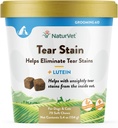 NaturVet – Tear Stain Plus Lutein – Eliminates Unsightly Tear Stains – Verbessert mit Cranberry Extract, Marshmallow Root & Oregon Grape Root – für Hunde & Katzen – 70 Soft Chews