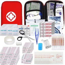 Trousses de premiers soins de voiture 275Pcs Survival Gear Accueil Voyage Taille Petit Kit d'urgence Randonnée tactique EVA Camping Essentiels Sac à dos Sports Bureau Bateau Accident urgent