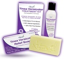 Naturasil Antifungal Tinea Versicolor Behandlungs-Kit Sanft & Fast Relief für alle Arten von Tinea, Folliculitis, Itch & Chilblains| Safe für Kinder & Erwachsene & Sulfur Lotion (4oz) + 1 Relief Seife (4oz)