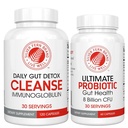 Silber Fern Gut Rehab Kit - 30 Tage Versorgung - Saubere Täglich (1 Flasche = 120 Kapseln) & Ultimate Probiotic (1 Flasche = 60 Kapseln) - Immunoglobuline & Spore Forming Probiotics
