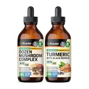 Dutzend Pilz-Tinktur 4 Fl. Oz. & Turmeric Tincture 4 Fl. Oz.