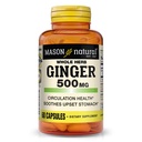 MASON NATURAL ganze Kräuter Ginger 500 mg, 2 Monate Versorgung, natürliche Kräuterergänzung, 60 Kapseln