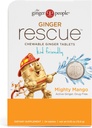 Die Ginger People Ginger Rescue® Chewable Tablets Drug Free Digestive Health, 5.5 oz Chewable Tablets, Mighty Mango Flavor, Kid Friendly, 0.55 Oz, 24 Count (Pack von 1)