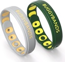 Moskito Repellent Armbänder, 2 Pack Silikon Moskito Repellent Armbänder, DEET-Free Insect & Bug Repellent Handgelenkbänder für Erwachsene und Kinder Indoor Outdoor-Nutzung (Dark Green&Gray)