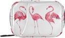 Aquarell Flamingos Pille Box 7 Tage Pille Fall Reisen Pille Organizer Tasche mit Reißverschluss Tragbare Wochentasche Kompakte Größe für Vitamin Supplement Halter