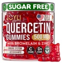 JOYLI Quercetin Gummies - Quercetin mit Bromelain Zink Vitamin C & Vitamin D3 - Quercetin Supplement 500MG für Immunsystem & Allergie - Quercetin für Kinder und Erwachsene - 60 Quercetin Kaubar