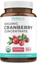 Bio Cranberry Extrakt Kapseln - Super 50X Potency Cranberry Pillen für Frauen zu unterstützen Urinary Tract Bladder und Kidney - Vegan Non-GMO USDA Organic & North American Sourced (4 Month Supply)