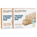 WonderSlim Protein und Fiber Bar Bundle, Fluffy Salted Toffee Pretzel & Fluffy Nutter