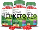 (3 Pack) Active Keto ACV Gummies Advanced Formula 1000MG ActiveKeto Keto Gummies Apple Cider Vinegar Formulated with Pomegranate Beet Juice Powder B12 Vegan Non GMO 180 Gummys