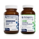 Metagenics Bundle - D3 5000 & UltraFlora Balance - 120 Softgels von D3 5000 für Immununterstützung, Knochengesundheit und Herzgesundheit - 120 Kapseln von UltraFlora Balance für Verdauungsstörungen