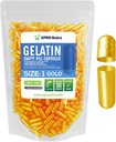 XPRS Nutra Größe 1 Leere Kapseln - 500 Graf Leere Gelatine Kapseln - Pillen DIY Kapsel Füllung - Pure Bovine Pille Gel Kapseln für Do-It-Yourself Ergänzungen (Gold)
