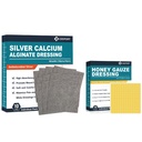 Silber Calcium Alginat Dressing (4''x4'''10pcs) +Manuka Honig Gauze Dressing(2" x 2" 10pcs)