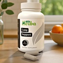 Lung Support Supplement - Vegan Formel mit Marshmallow Root, Chlorella, Ginkgo Biloba Leaf, Irish Sea Moss & PAU D’Arco - Deep Lung Cleanse, Detox und Immune Unterstützung für Erwachsene, 50 Kapseln