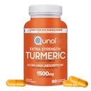 Kurkumin Kapseln, Qunol mit Ultra High Absorption 1500mg, Joint Support, Nahrungsergänzung, Extrastärke, 90 Vegetarische Kapseln